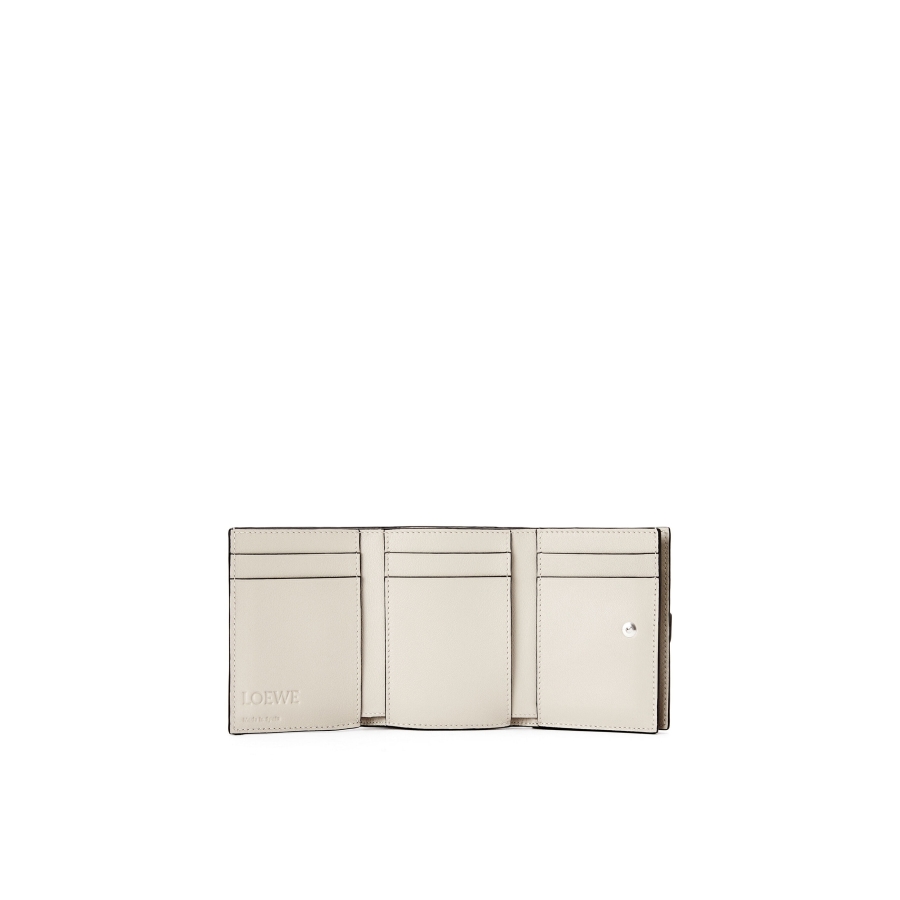 Loewe Trifold Calfskin Wallet - Rosemary/Tan