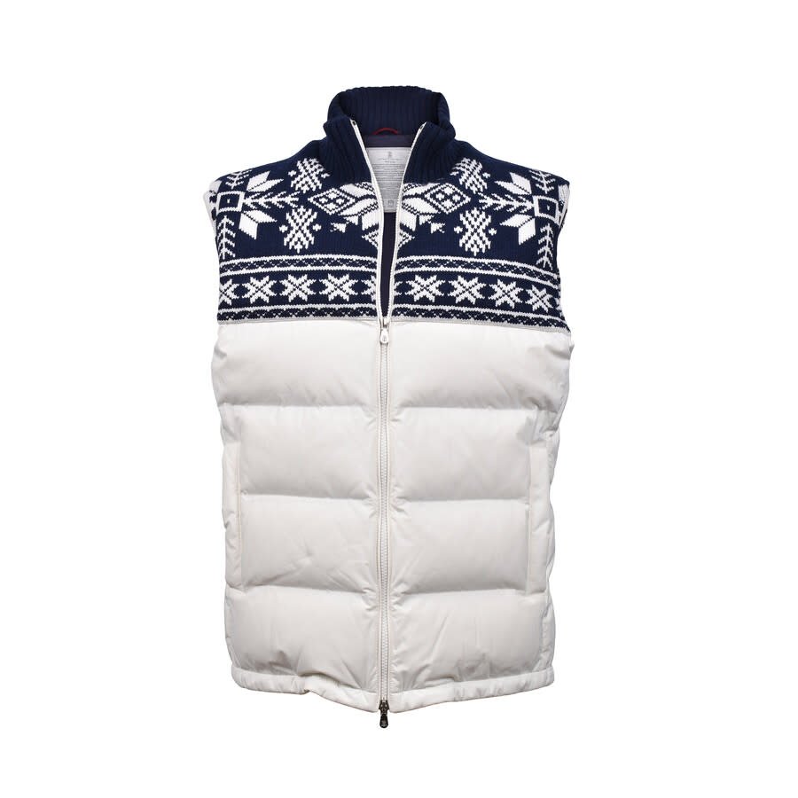 Brunello Cucinelli Mens Panama Quilted Puffer Vest