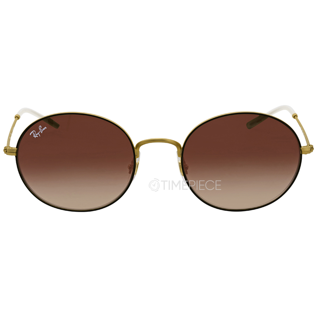 Ray Ban Beat Brown Gradient Mirror Oval Sunglasses RB3594 9115S0 53
