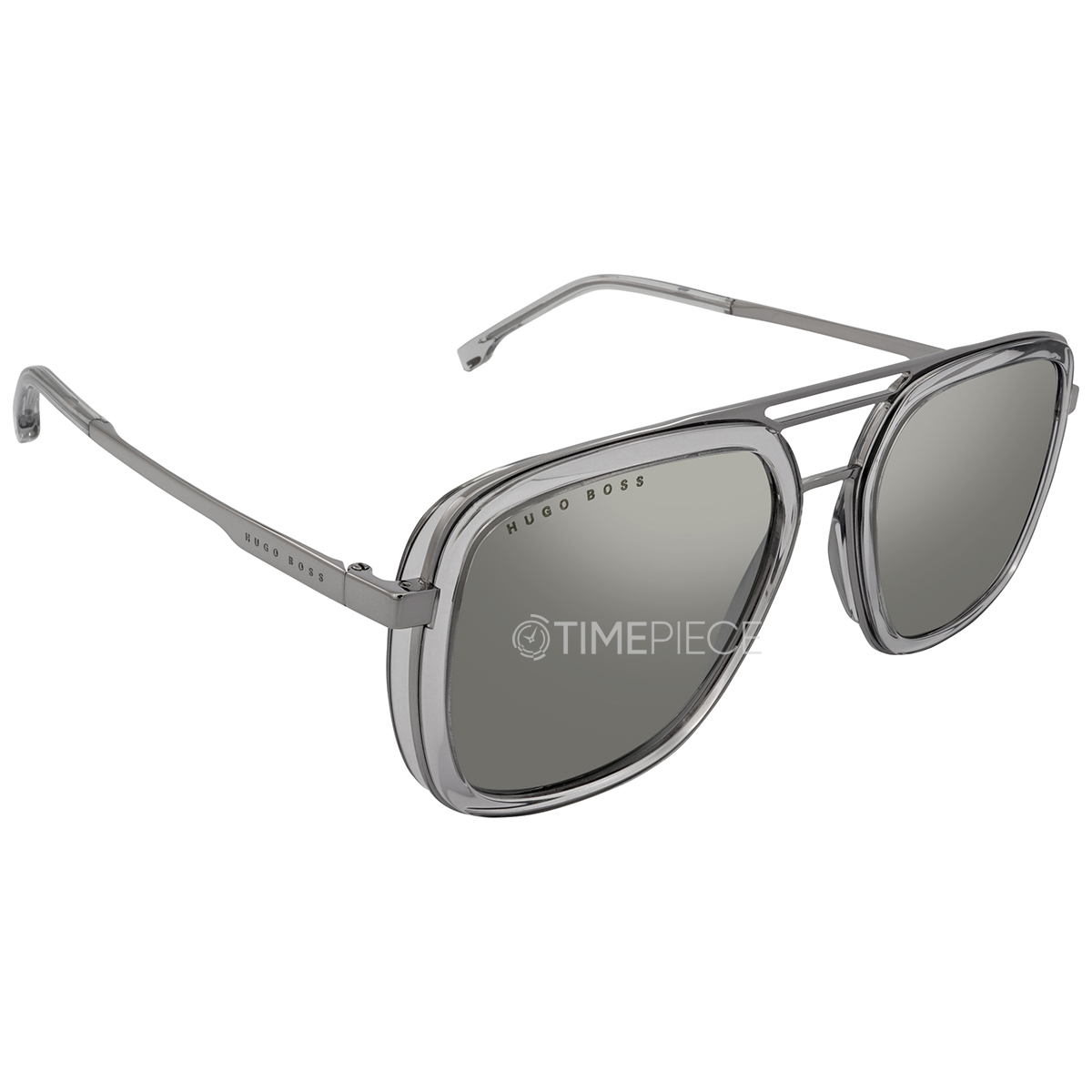 Hugo Boss Grey Mirror Pilot Mens Sunglasses BOSS 1235/S 0D3X/T4 55