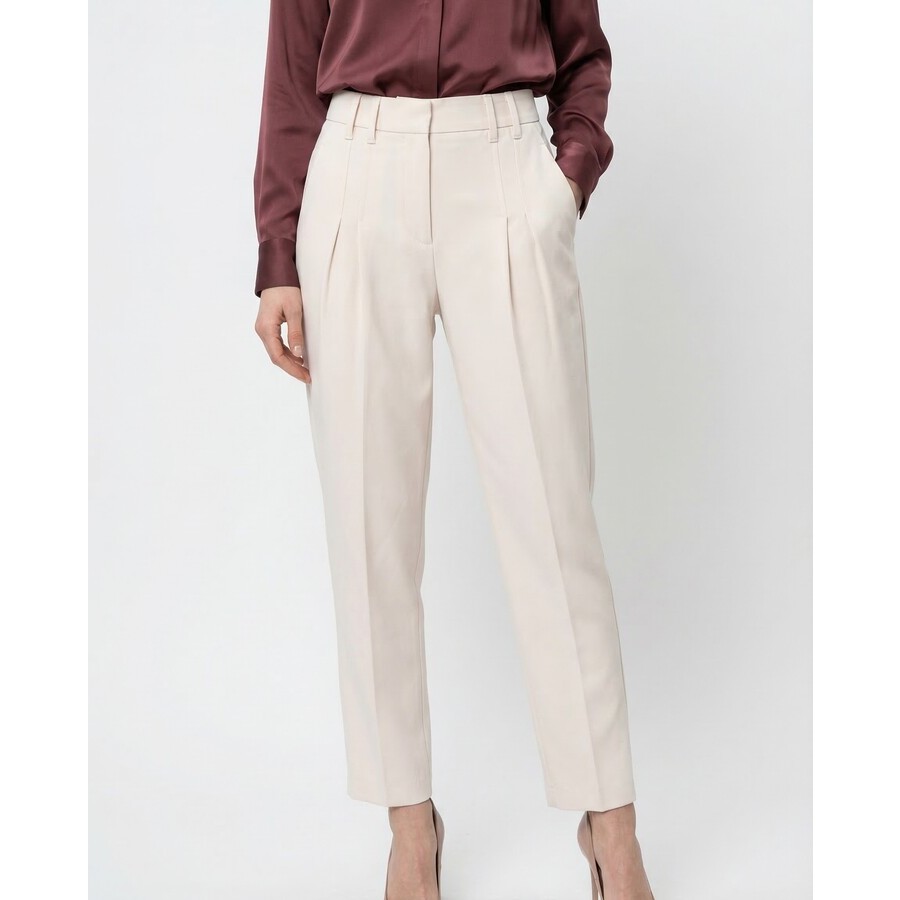 Brunello Cucinelli Wolight Beige Tapered Trousers