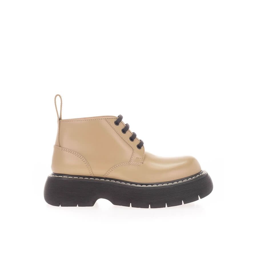 Bottega Veneta Bounce Ankle Boot — Beige