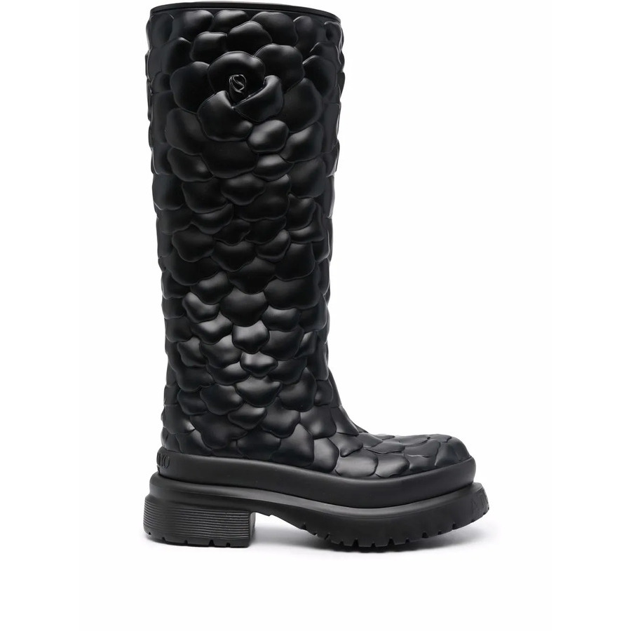 Valentino Garavani Atelier Floral-Embossed Mid-Calf Rain Boots
