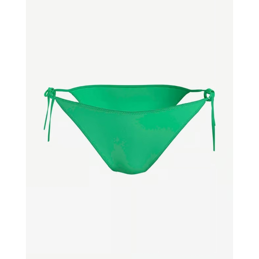 Calvin Klein Womens Green CK Side Tie Bikini Bottom, Size Small