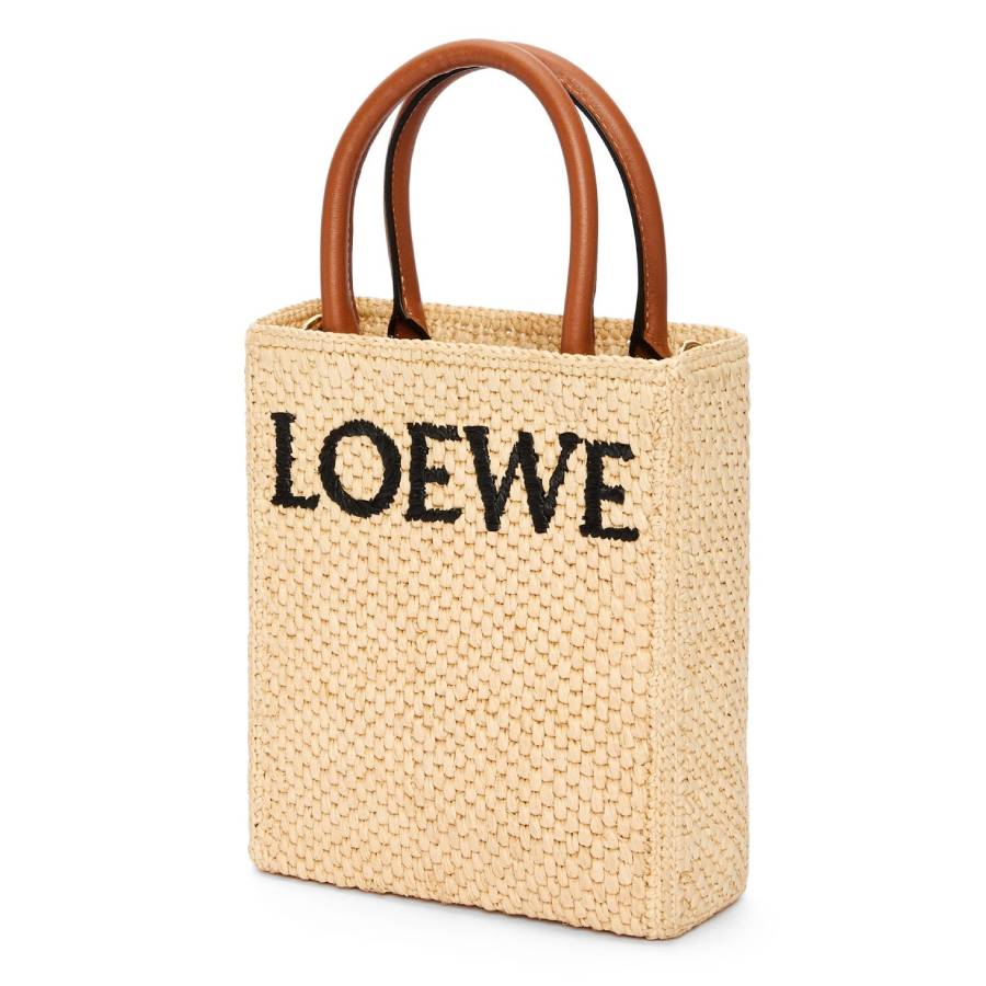 Loewe Vertical Tote Mini Handbag - Beige