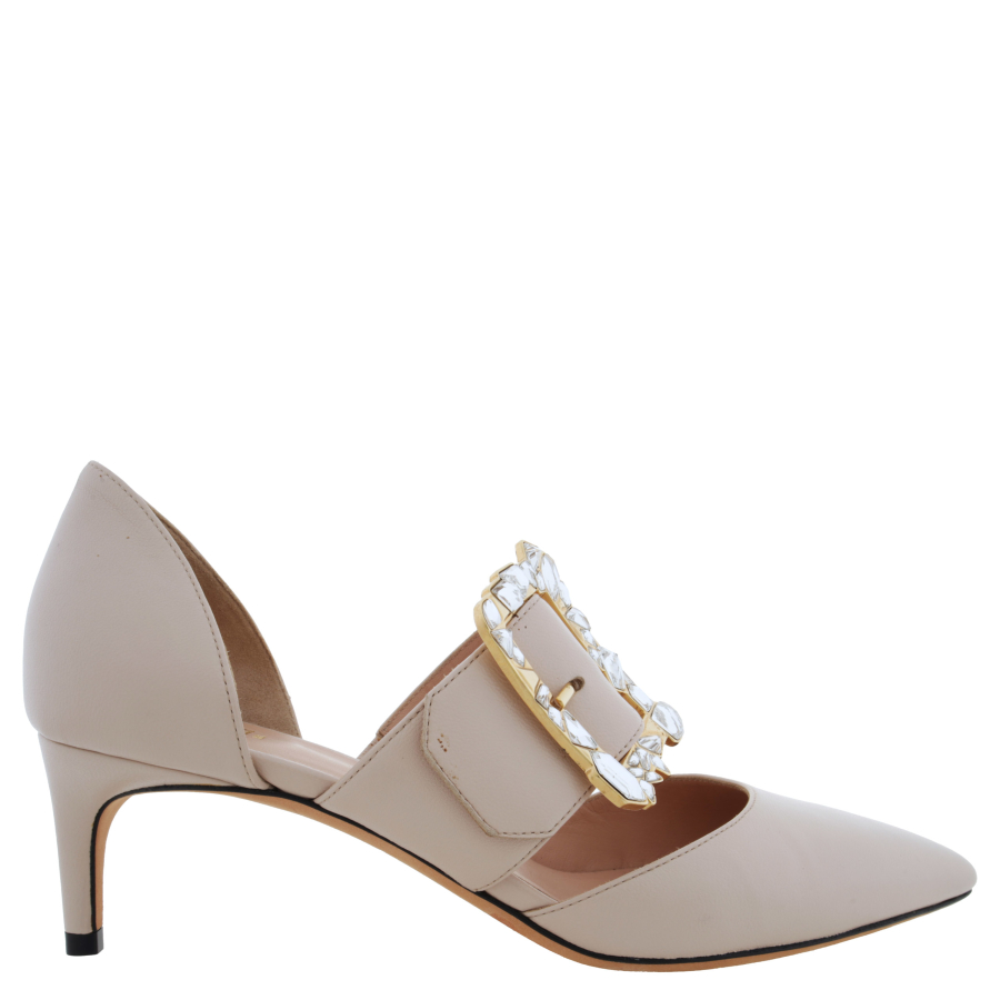 Bally Jessye 55 Buckle Leather Pumps Brand Size 37  US Size 65