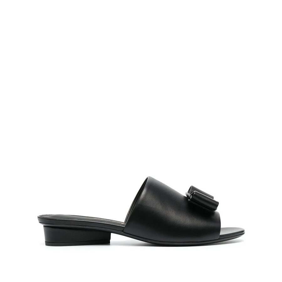 Ferragamo Womens Black Slides Sandals