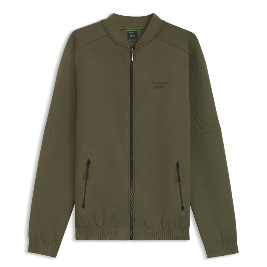 Hugo Boss Porsche X Boss Zipper-Up Sweatshirt With Embossed Artwork
