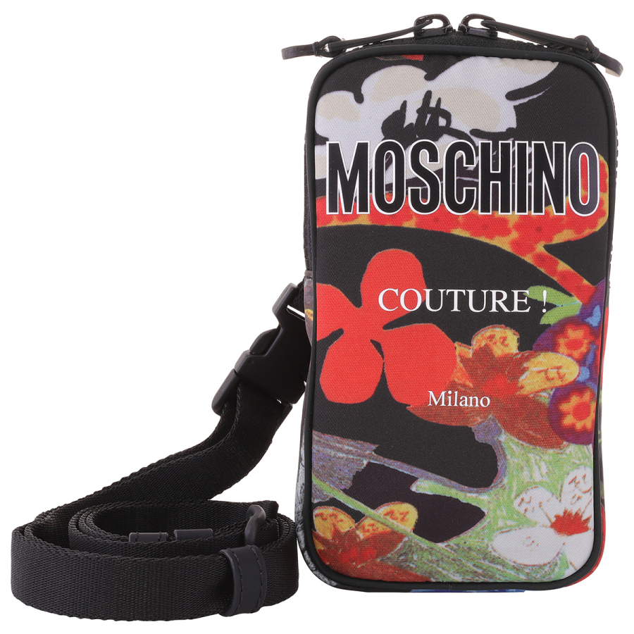 Moschino Allover Flowers Printed Phone Pouch