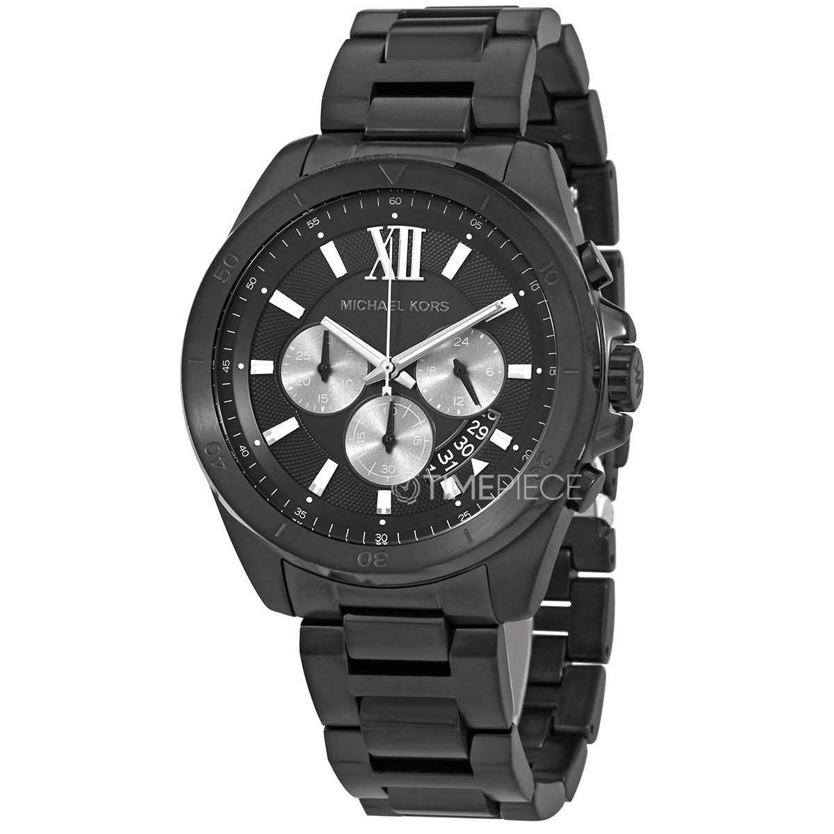 Michael Watch Mens Brecken MK8858 Quartz Black Chronograph Kors Dial