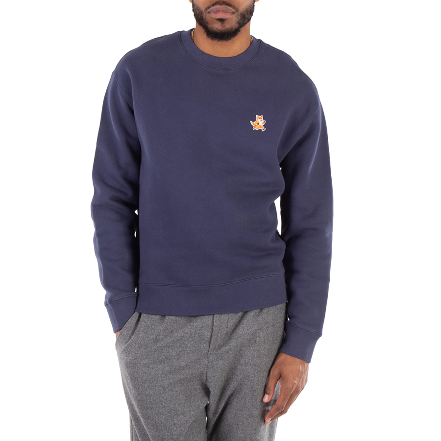 Maison Kitsune Speedy Fox Patch Cotton Sweatshirt