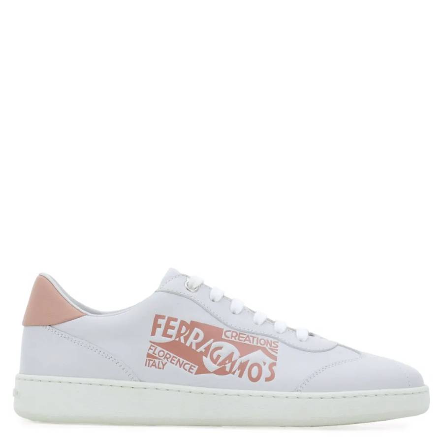 Ferragamo Venna-Logo Leather Sneakers, Size 5