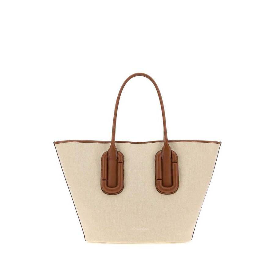 Sand Canvas Large Babe Shopping Bag Beigearganoil Exterior: Fabric Borse A Mano