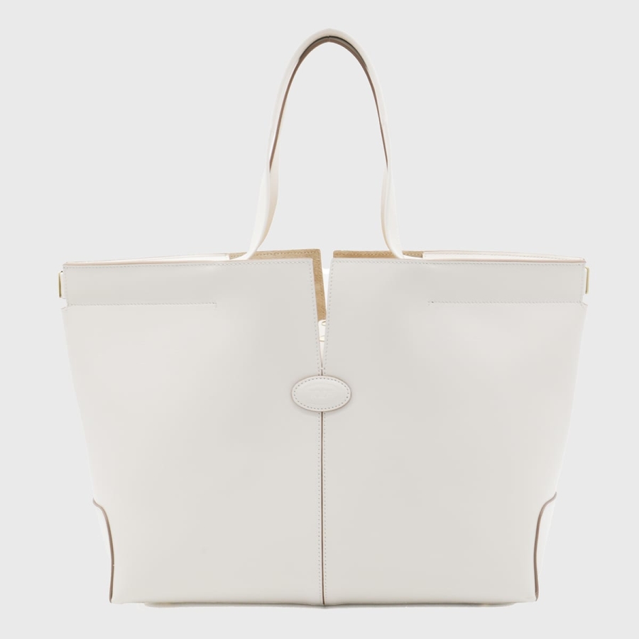 Tod's White Leather Top Handle Bag