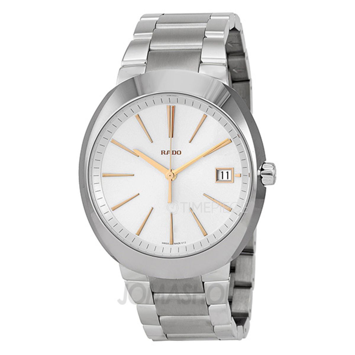 Rado D-Star XL White Dial Stainless Steel Mens Watch - R15943123