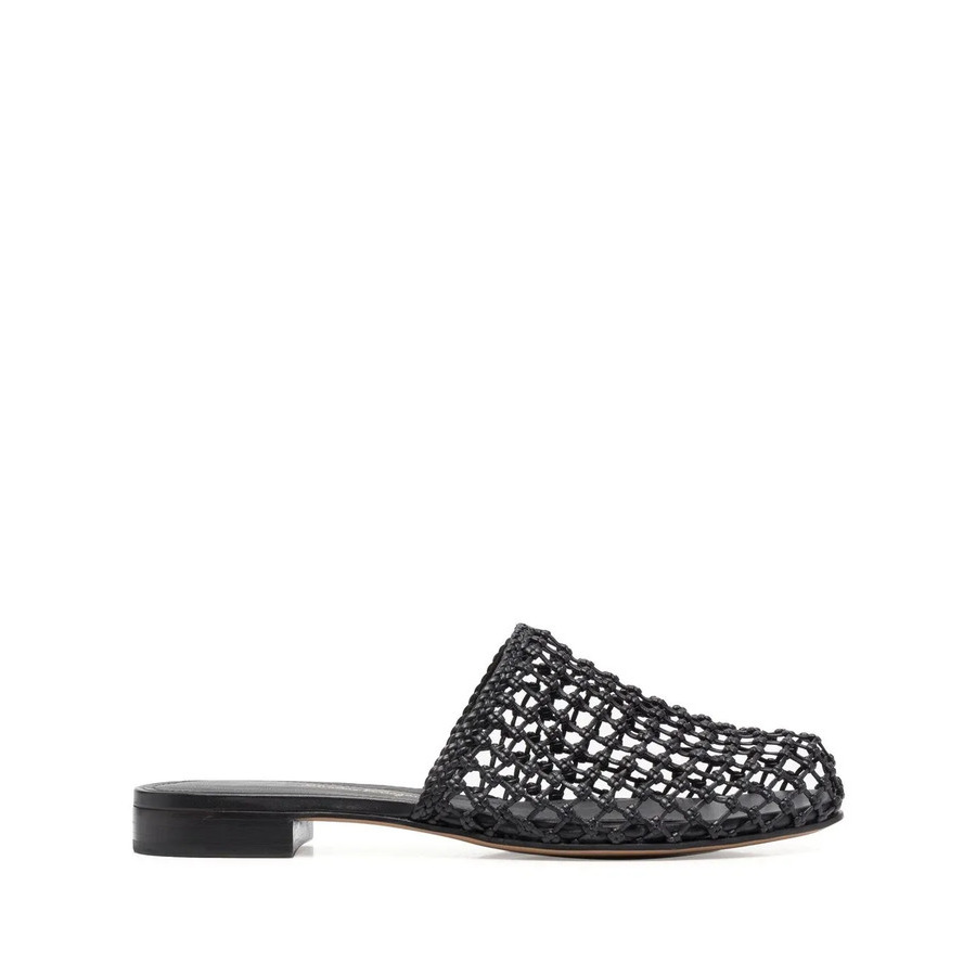 Ferragamo Womens Jet Black Mules Heels