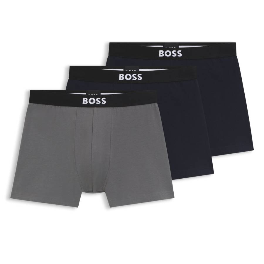 Hugo Boss 3-Pack Of Logo-Waistband Boxer Briefs