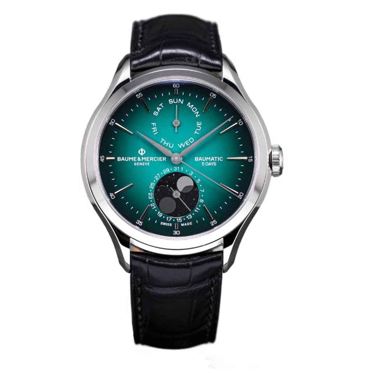 Baume et Mercier Clifton Baumatic Chronograph Automatic Green Dial Mens