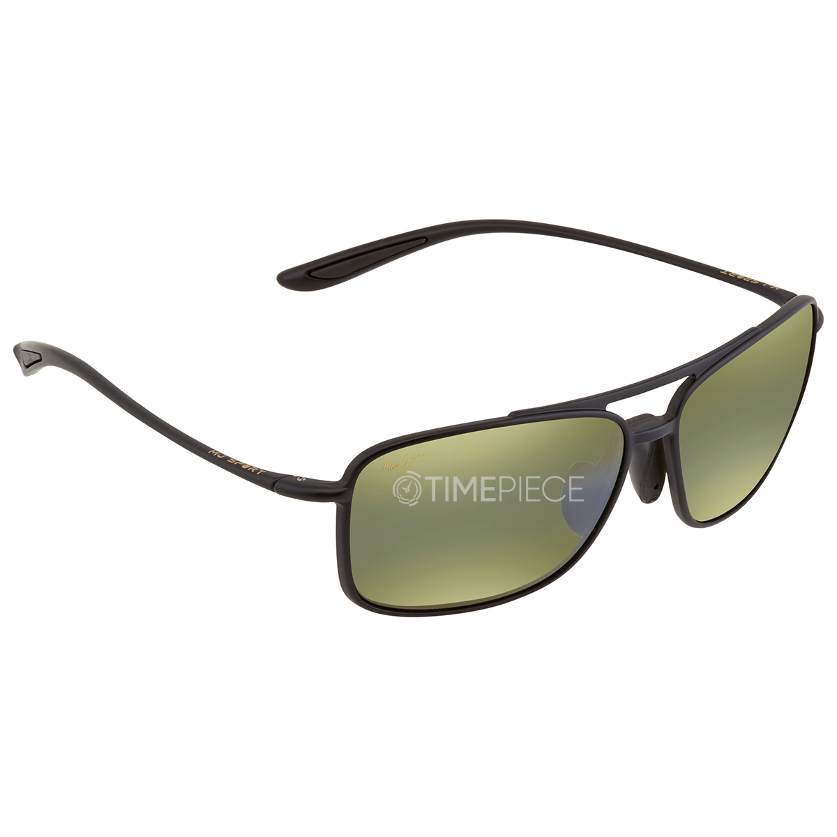 Maui Jim Green Polarized Rectangular Unisex Sunglasses HT437-2M