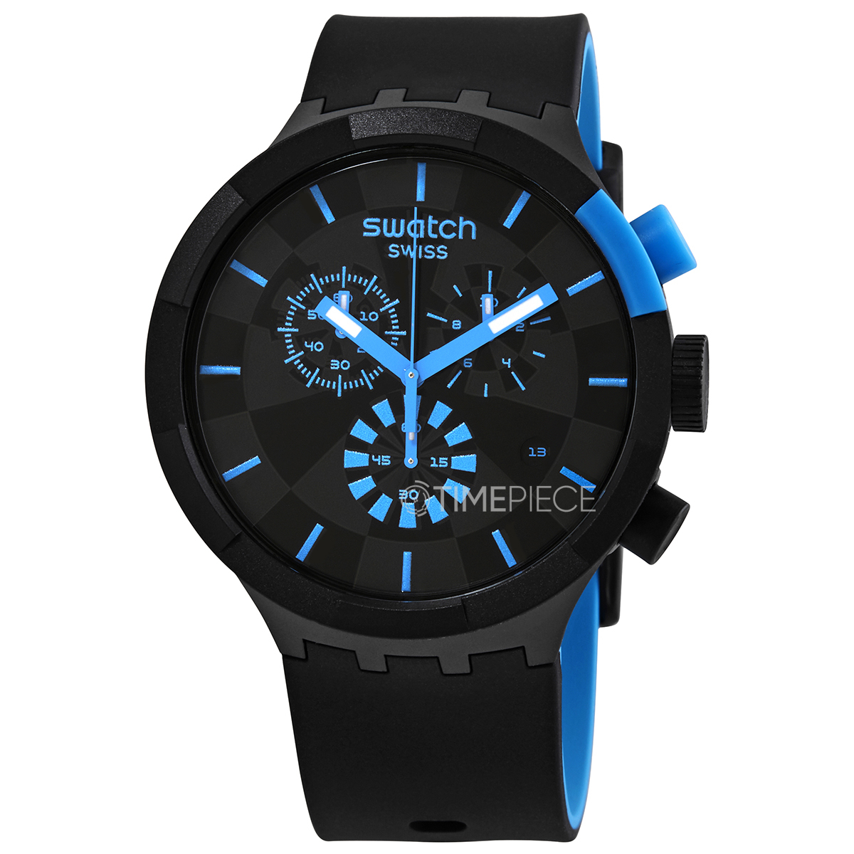 Swatch Checkpoint Blue Chronograph Quartz Unisex Watch SB02B401