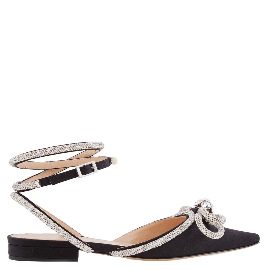 Mach Mach Crystal Embellishments Flats, Brand Size 36 (US Size 6)
