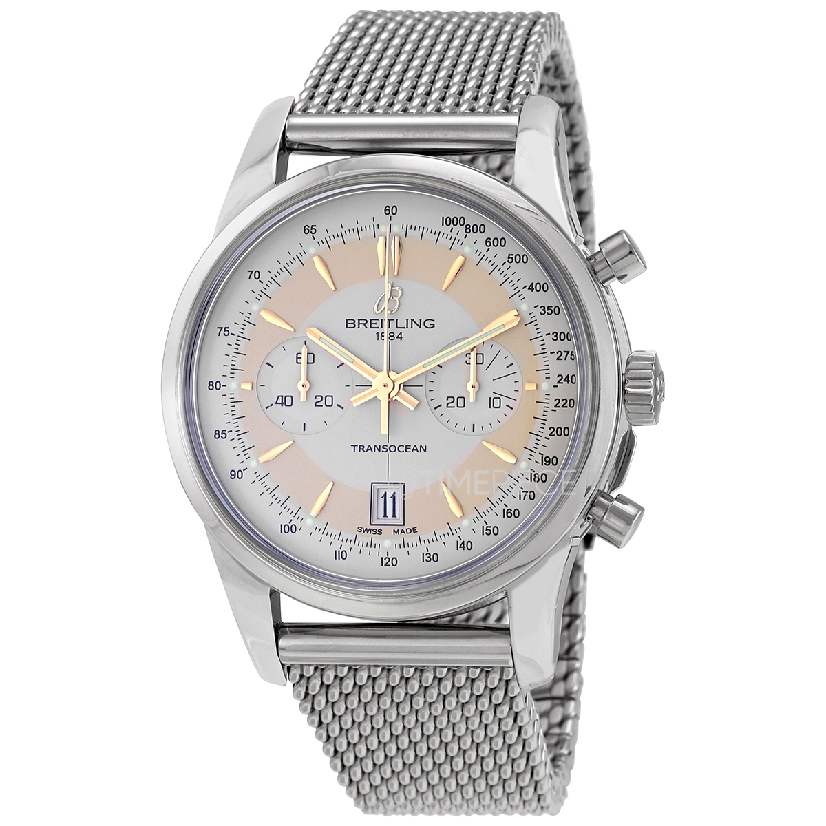 Breitling Transocean Chronograph Edition Silver Dial Auomatic Men's Watch  AB015412-G784SS AB015412/G784.154A - Watches, Transocean - Jomashop