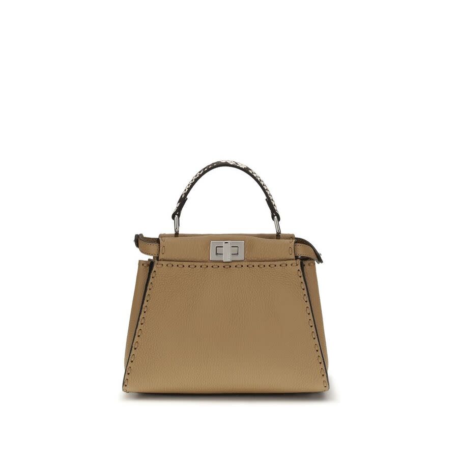 Fendi Peekaboo Top Handle Bag Beige