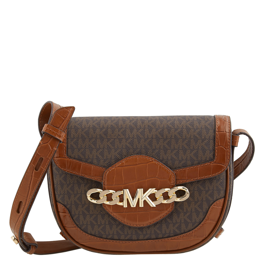 Michael Kors Ladies Hally Medium Presbyopia Envelope Bag - Chestnut