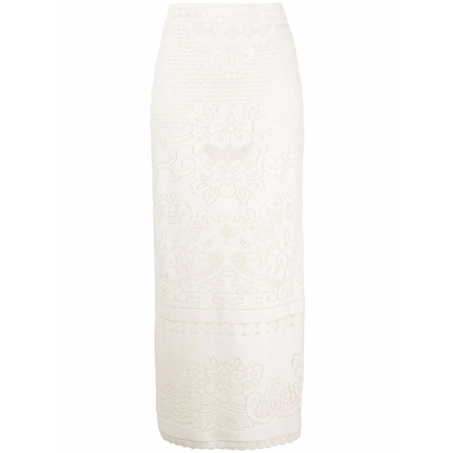 Valentino Garavani High-Waisted Heavy Lace Skirt 965$