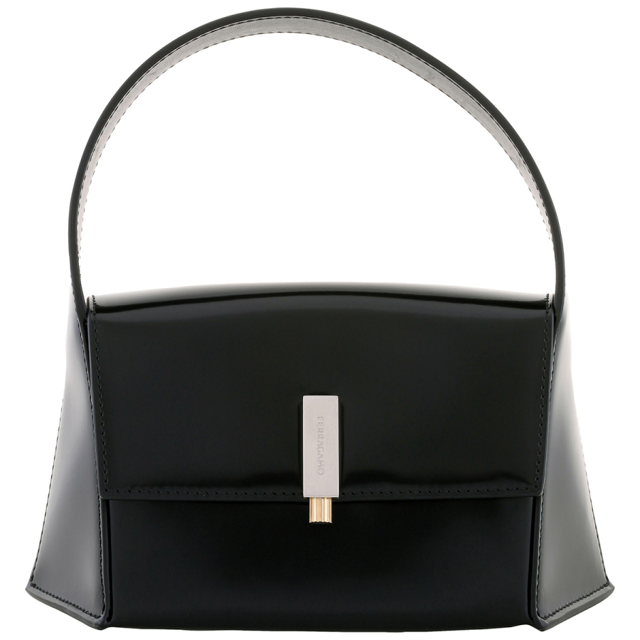 Ferragamo Mini Leather Geometric Bag