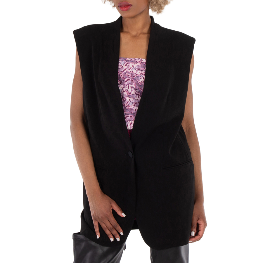 Isabel Marant Ladies Black Emara Jersey Suit Vest, Brand Size 36 (US Size 2)