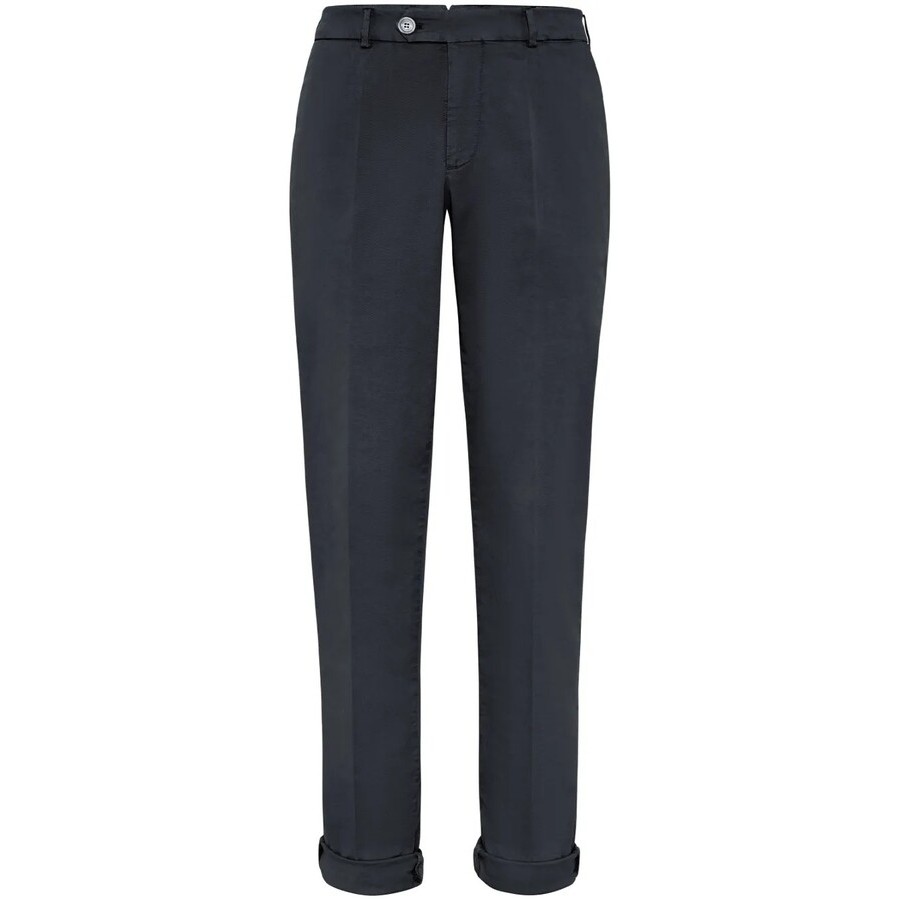 Brunello Cucinelli Anthracite Tailored Trousers With Cuffs