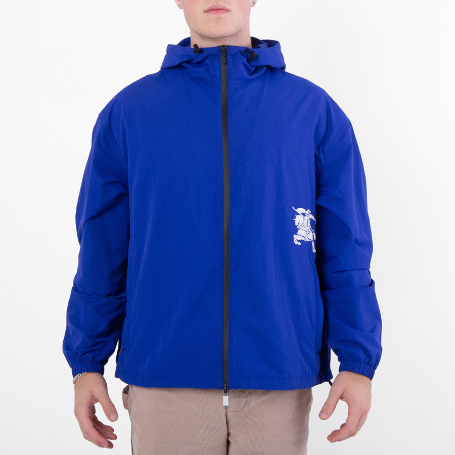 Burberry Equestrian Knight-Applique Hooded Jacket