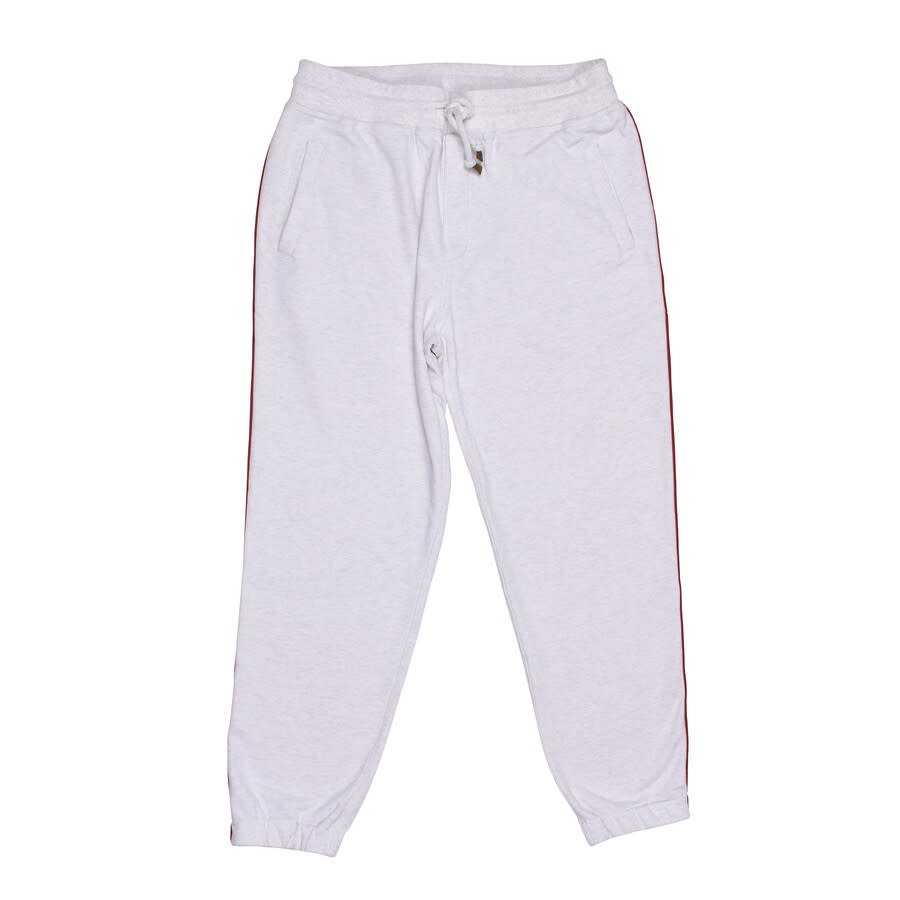 Brunello Cucinelli Mens Travertine Cotton Jogger Trousers