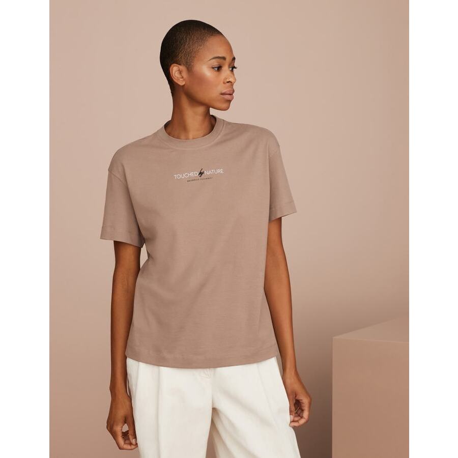 Brunello Cucinelli Womens Coyote Cotton Relaxed Shirt One Color