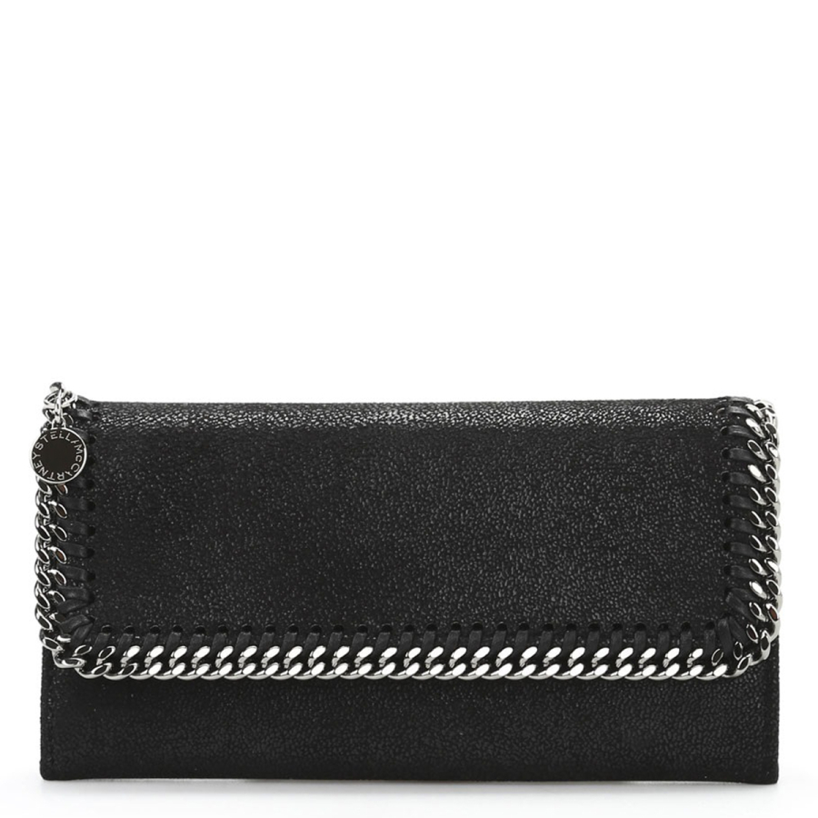 Stella Mccartney Falabella Continental Wallet- Black