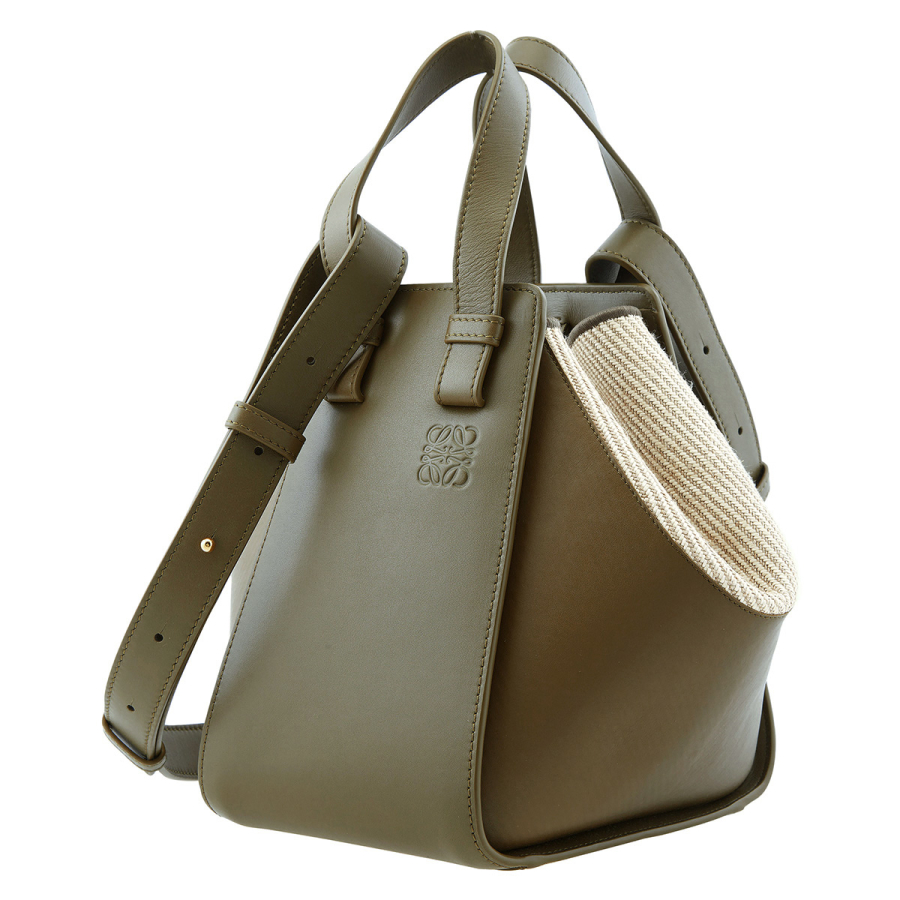 Compact Calfskin Hammock Bag