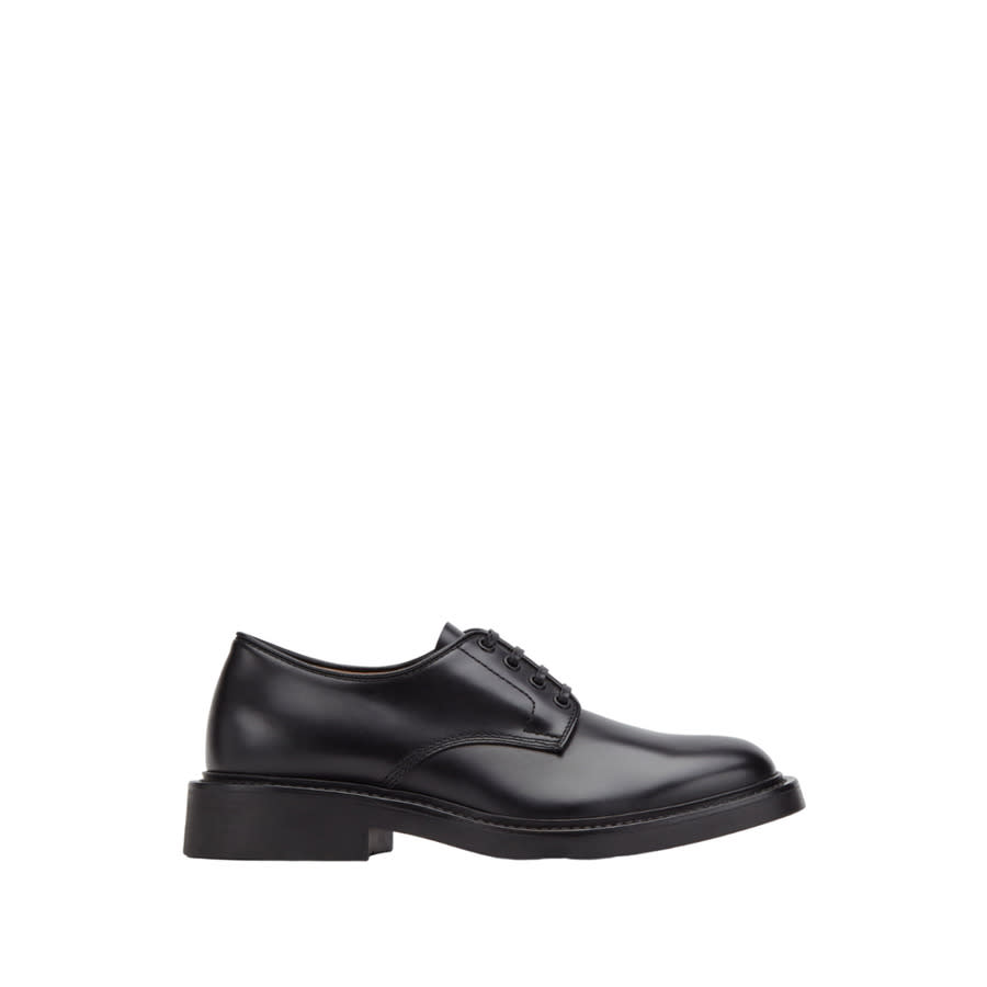 Bottega Veneta Lace-Up Leather Derby Shoe — Black