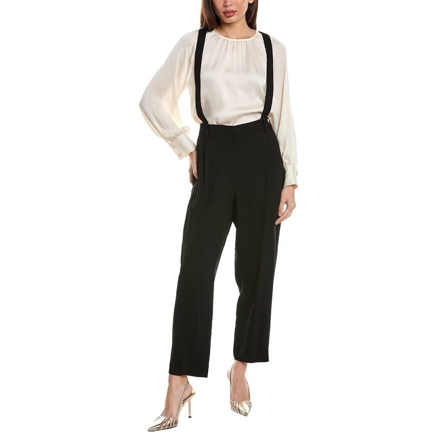 Brunello Cucinelli Black Tailored Trousers With Suspenders