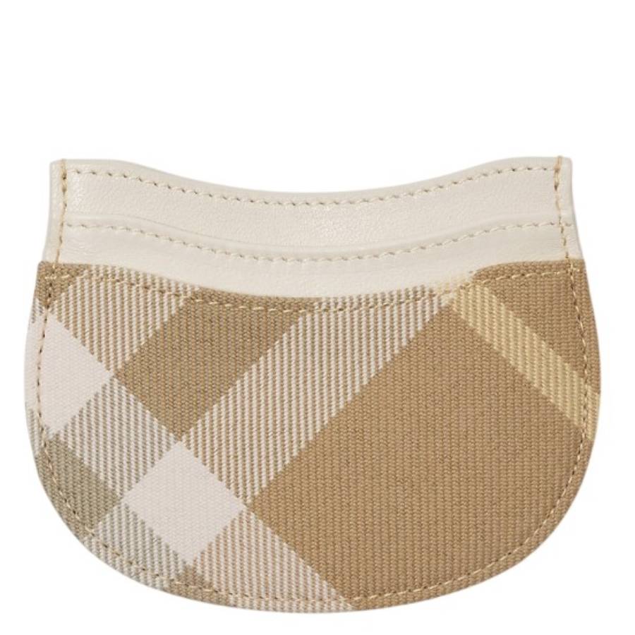 Burberry Vintage Check Card Case — Beige