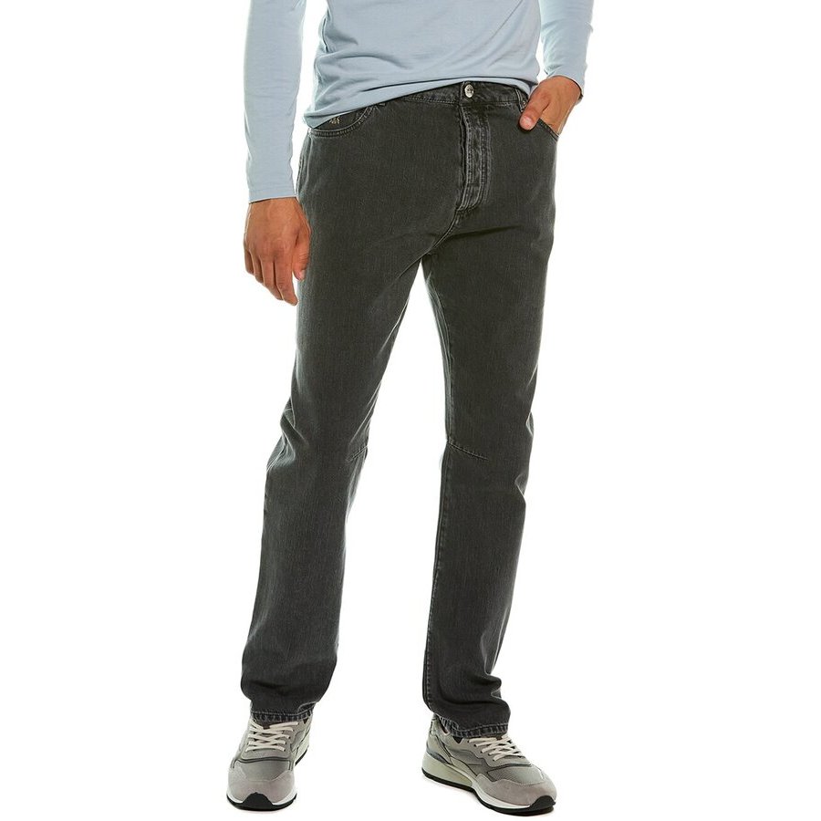 Brunello Cucinelli Straight-Leg Denim Jeans — Gray