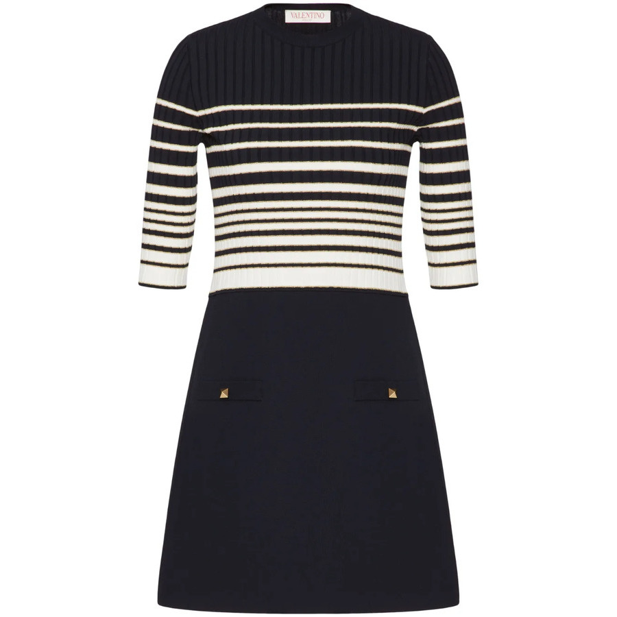 Valentino Garavani Striped Lurex Minidress