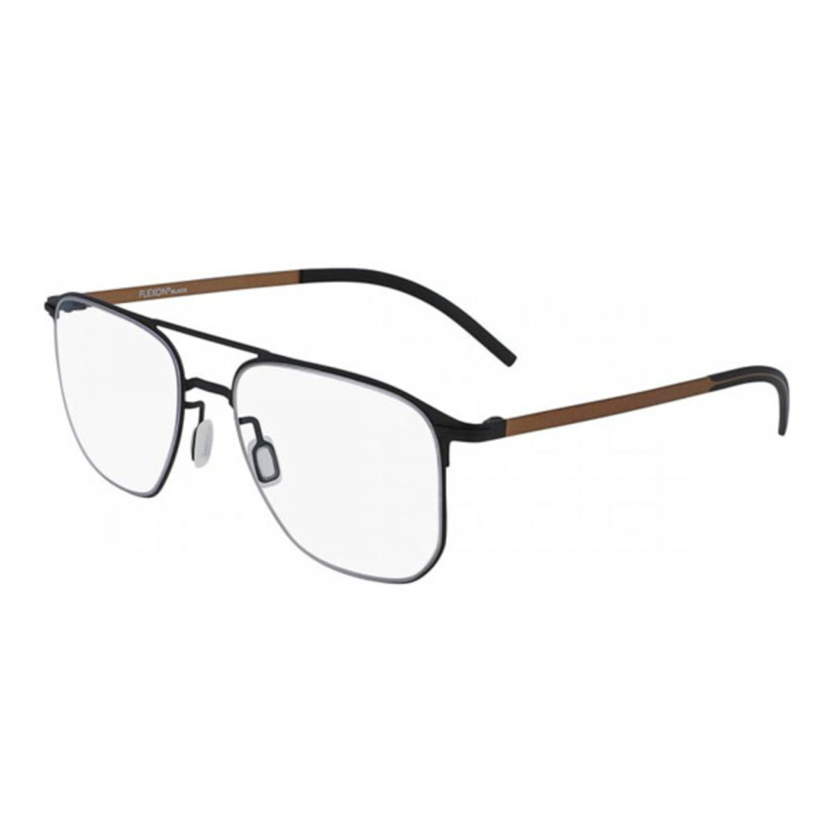 Flexon Mens Black Round Eyeglass Frames FLEXONB200400155