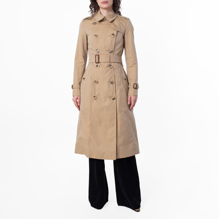 Burberry Chelsea Heritage Long Trench Coat, Brand Size 2 ( US Size 0 )