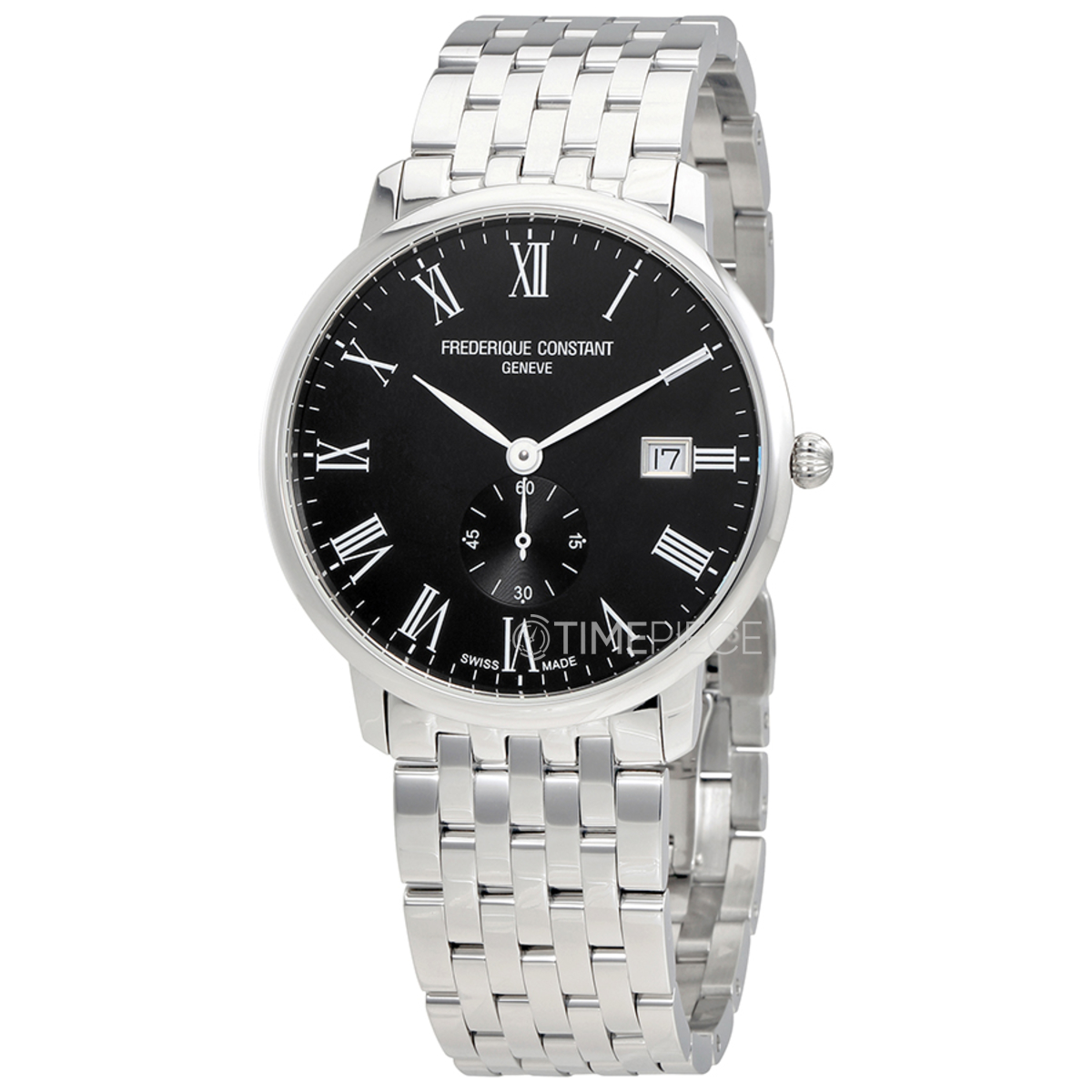 Frederique constant slimline top black dial men's watch
