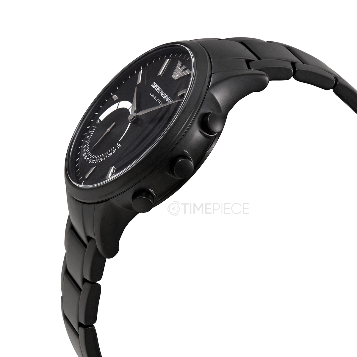 Emporio Armani Hybrid Stainless Steel Black Dial Mens Smart Watch