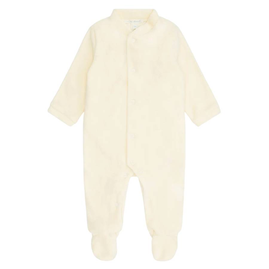 Marie Chantal Infant Velour Angel Wing Cotton Sleepsuit
