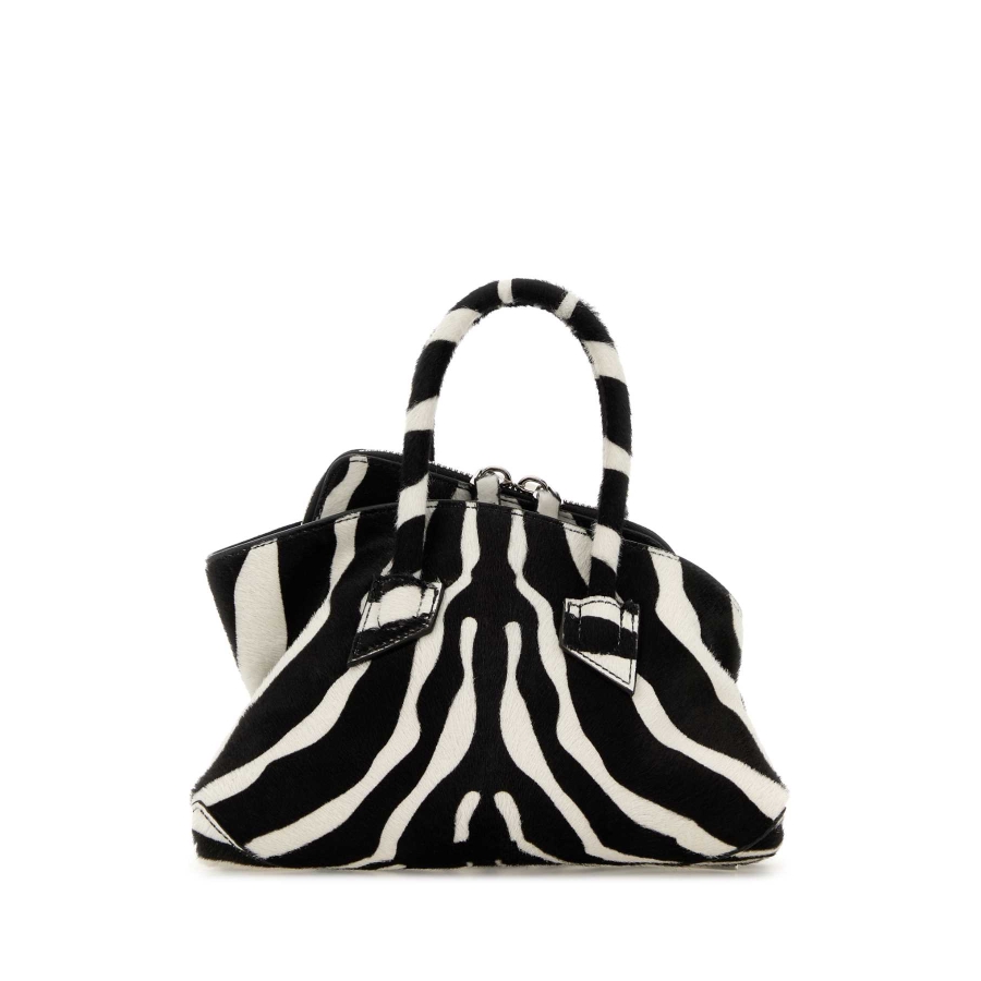 The Attico Printed Calf Hair Mini La Passeggiata Handbag
