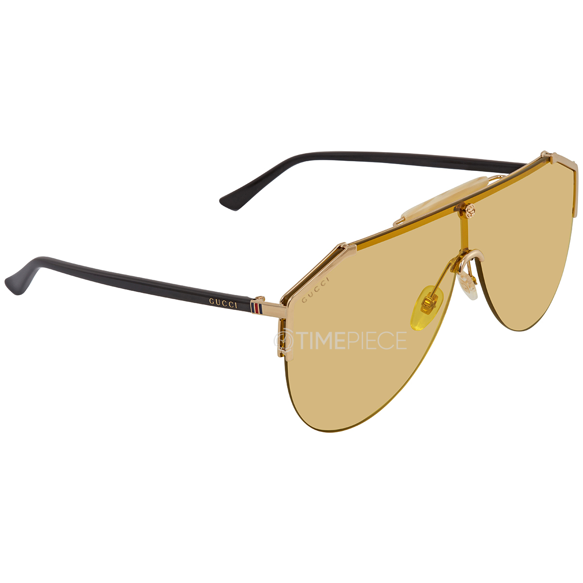 Gucci Yellow Aviator Mens Sunglasses 