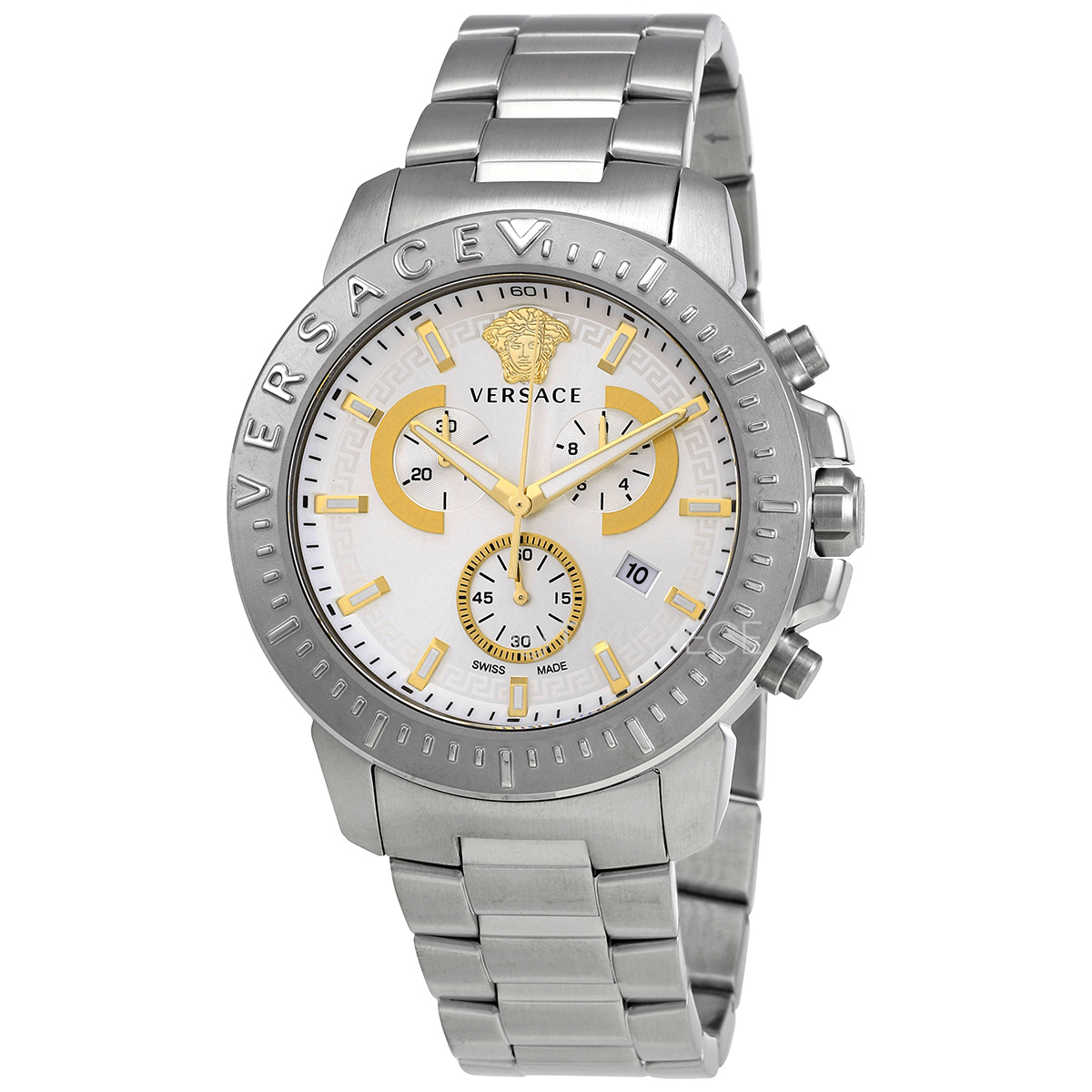 Versace Chronograph Quartz Silver Dial Mens Watch VE2E00321